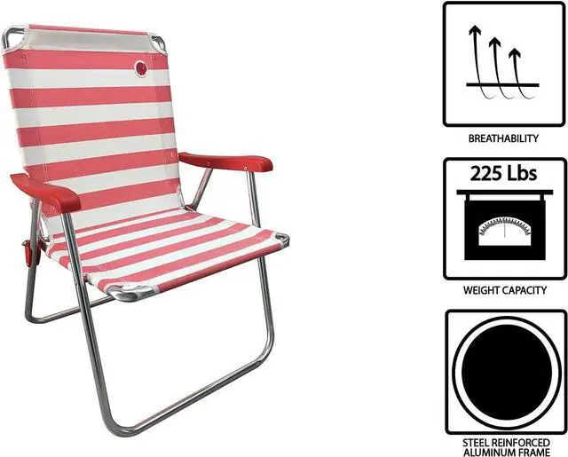 Alt view image 4 of 5 - OmniCore Designs New Standard Folding Chair (2 Pack) - Red/White