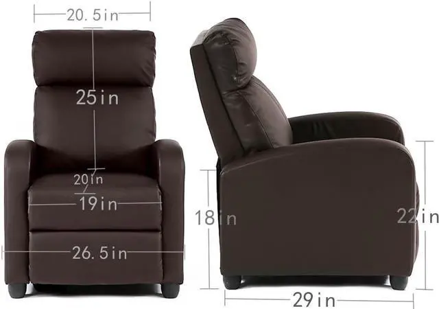 Alt view image 7 of 7 - BestMassage Recliner Chair for Living Room Recliner Sofa Wingback Chair Home Theater Seating Single Sofa Arm Chair Accent Chair Modern Reclining Chair Easy Lounge, Welcome to consult