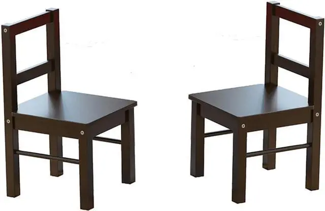 Main image of UTEX Child's Wooden Chair Pair for Play or Activity, Set of 2, Espresso