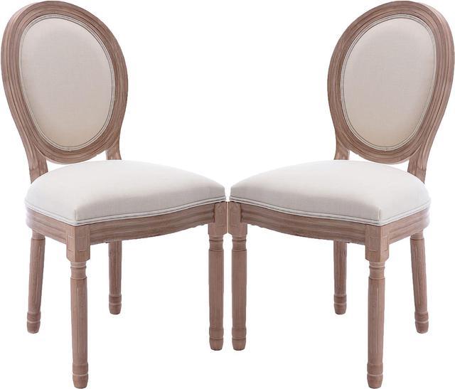 Fabric farmhouse dining discount chairs