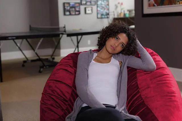 Alt view image 4 of 6 - Sofa Sack Bean Bag Chair - Plush, Ultra Soft - Memory Foam Bean Bag Chair with Microsuede Cover - Stuffed Foam Filled Furniture and Accessories for Dorm Room 4 Feet - Cinnabar
