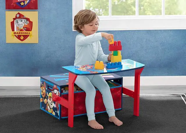 Alt view image 4 of 7 - Delta Children Kids Convertible Activity Bench - Greenguard Gold Certified, Nick Jr. PAW Patrol, Welcome to consult