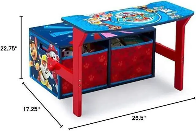 Alt view image 3 of 7 - Delta Children Kids Convertible Activity Bench - Greenguard Gold Certified, Nick Jr. PAW Patrol, Welcome to consult