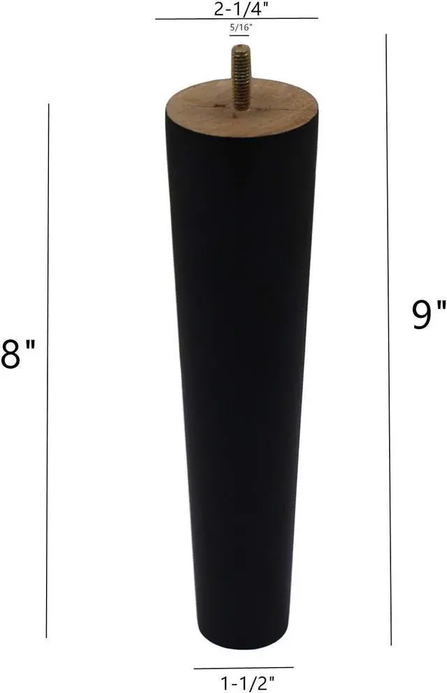 Alt view image 2 of 6 - WEICHUAN 8 Inch Wood Replacement Sofa Chair Couch Furniture Legs Set of 4