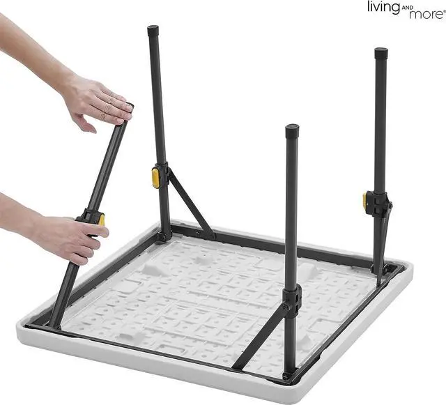 Alt view image 3 of 5 - Living & More 24inch Kids Square Folding Table, Light Weight, No Assembly, Toddler