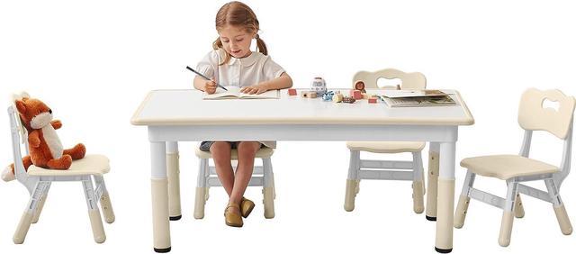 Height adjustable children's online art desk and chair