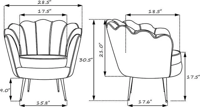 Alt view image 5 of 7 - DAGONHIL Pink Velvet Accent Chair for Living Room, Lounge Chair for Bedroom with Gold Metal Legs, Vanity Chair for Makeup Room, Dusty Pink, Welcome to consult