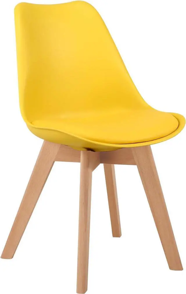 Alt view image 3 of 7 - NOBPEINT Mid Century Modern Kitchen and Dining Room Chair, Set of 2 (Vitality Yellow)