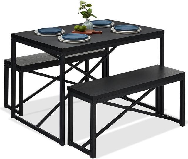 Space saving table and bench set hot sale