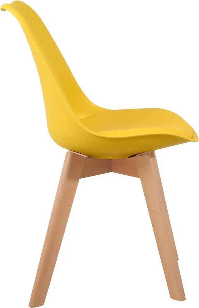 Alt view image 5 of 7 - NOBPEINT Mid Century Modern Kitchen and Dining Room Chair, Set of 2 (Vitality Yellow)