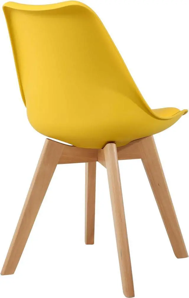 Alt view image 6 of 7 - NOBPEINT Mid Century Modern Kitchen and Dining Room Chair, Set of 2 (Vitality Yellow)