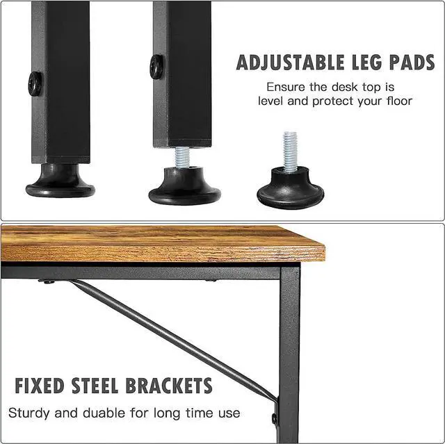 Alt view image 7 of 7 - Small Desk for Small Spaces - Student Kids Study Writing Computer Table for Bedroom School Work PC Workstation,Rustic 30 31 Inch