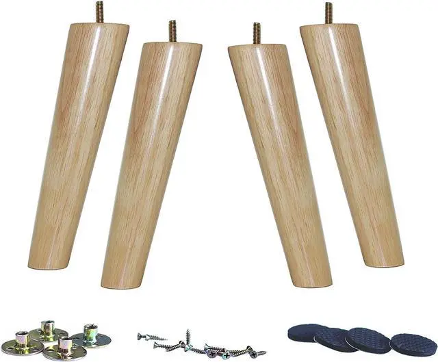 Main image of Solid Wood Replacement Furniture Sofa Couch Leg 10 inch Heavy Duty Set of 4