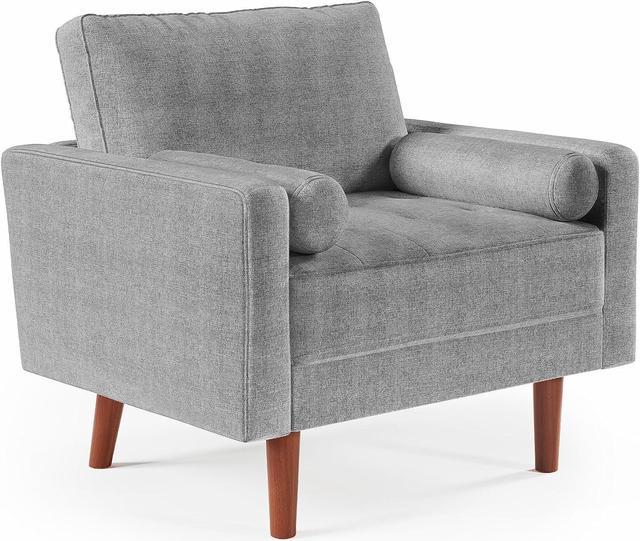 Grey discount buttoned armchair