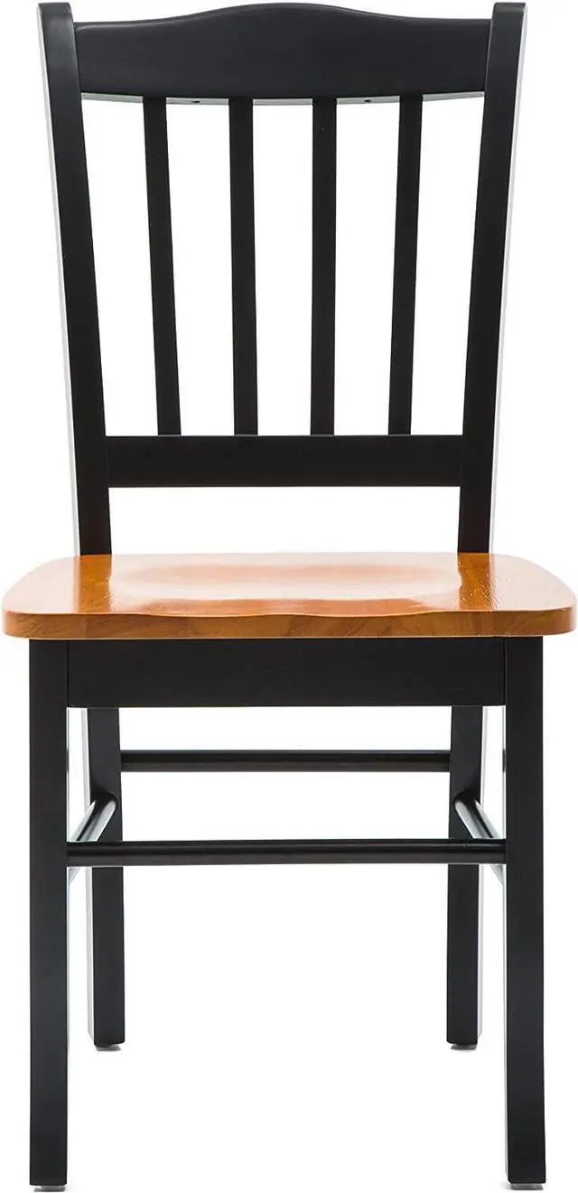 Alt view image 5 of 7 - Boraam Shaker Chair, Black/Oak, Set of 2
