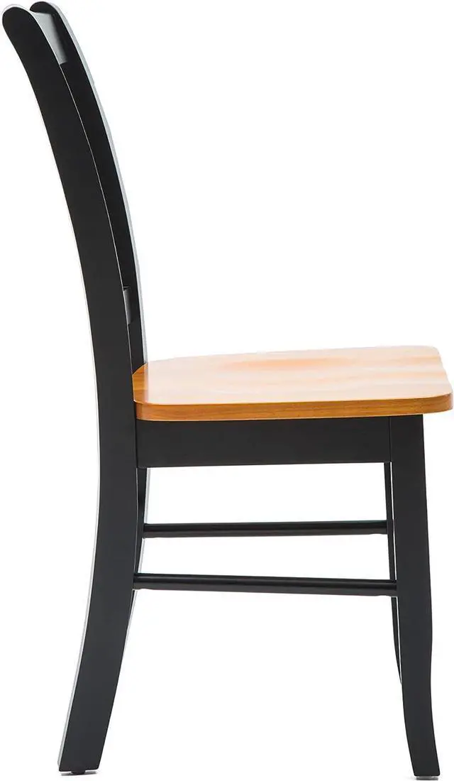 Alt view image 6 of 7 - Boraam Shaker Chair, Black/Oak, Set of 2