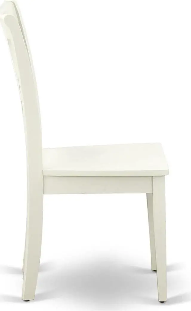 Alt view image 5 of 7 - East West Furniture CLC-LWH-W Clarksville Dining Room Chairs - Double Cross Back Wood Seat Chairs, Set of 2, Linen White