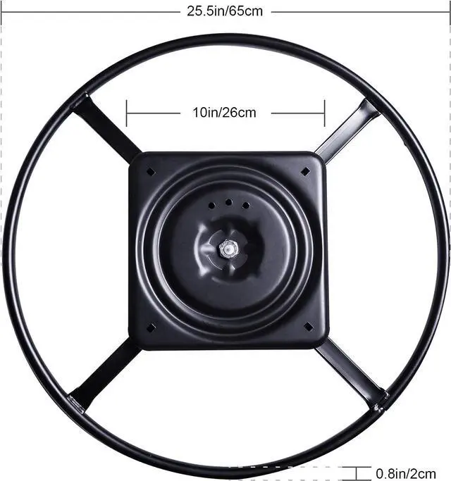 Alt view image 4 of 5 - Yoogu 25.5inch Furniture Ring Base 360 Degrees Rotate w Swivel Base Replacement with 10 Inch Plate for Recliner Sofa Chairs, Welcome to consult