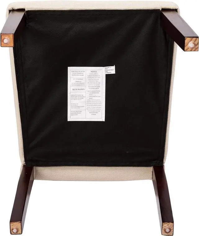 Alt view image 7 of 7 - NOBPEINT Dining Chair Upholstered Fabric Dining Chairs with Arched Backrest,Set of 2(Beige), Welcome to consult