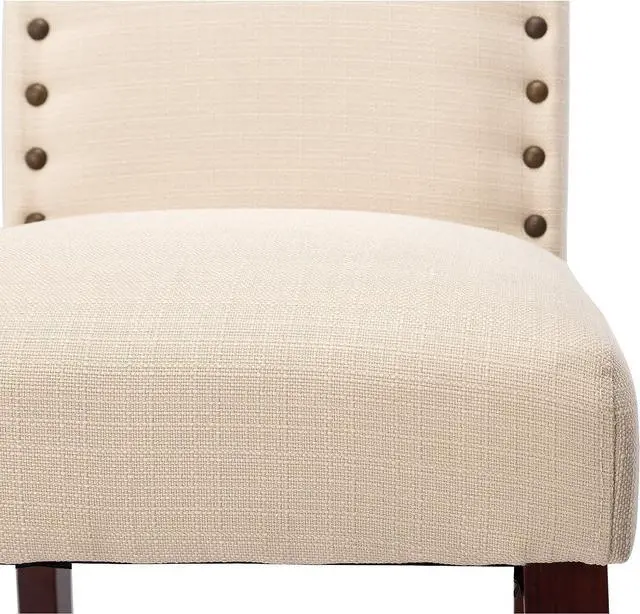 Alt view image 6 of 7 - NOBPEINT Dining Chair Upholstered Fabric Dining Chairs with Arched Backrest,Set of 2(Beige), Welcome to consult