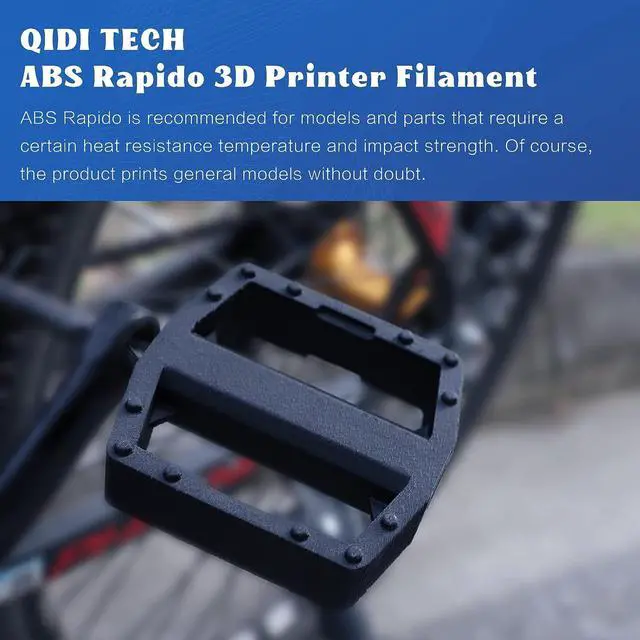 Alt view image 7 of 7 - R QIDI TECHNOLOGY ABS Filament 1.75mm, 3D Printer Filament ABS Rapido 1kg Spool (2.2lbs), Suitable for Hyper Speed Printing, 3D Printing Filament Fit Most FDM 3D Printers, Highly Resistant, Black