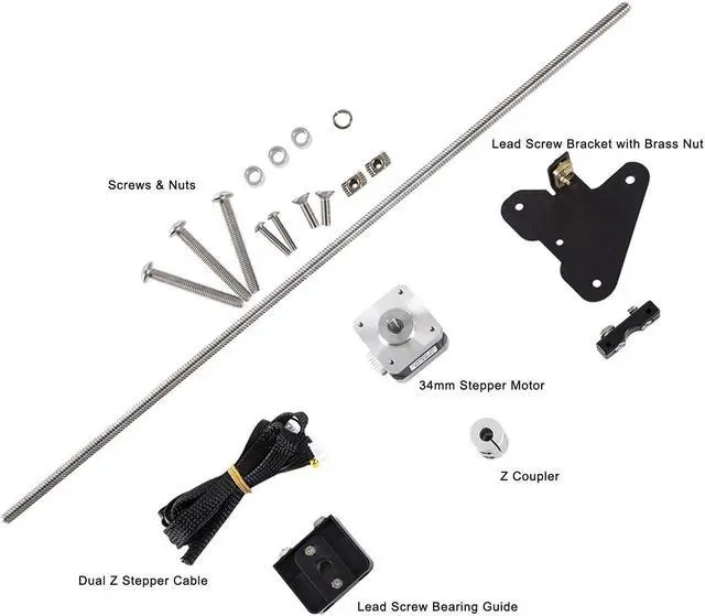 Alt view image 2 of 2 - HICTOP Dual Z-axis Upgrade Kit for Creality CR-10 Ender 3 max Longer LK1 3D Printers 515 mm Lead Screw 34 mm Motor, Welcome to consult