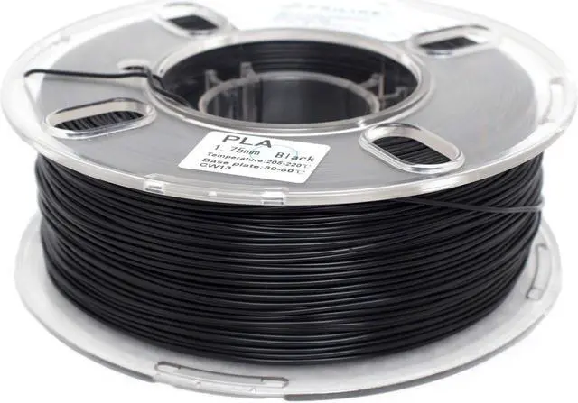 Alt view image 3 of 7 - PLA Filament 1.75mm, PRILINE PLA 3D Printer Filament, 1kg Spool (2.2lbs) 3D Printing Filament Fits for Most 3D Printers, Dimensional Accuracy +/- 0.02mm,Black