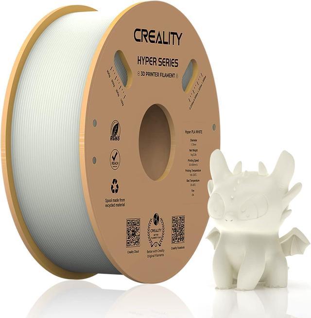 Official Creality PLA Filament 1.75mm, Hyper PLA High Speed 30-600mm/s 3D  Printer Filament PLA, 1KG(2.2lbs) Spool White PLA, Dimensional Accuracy  +/-0.02mm, Fit Most FDM 3D Printer, Welcome to consult 