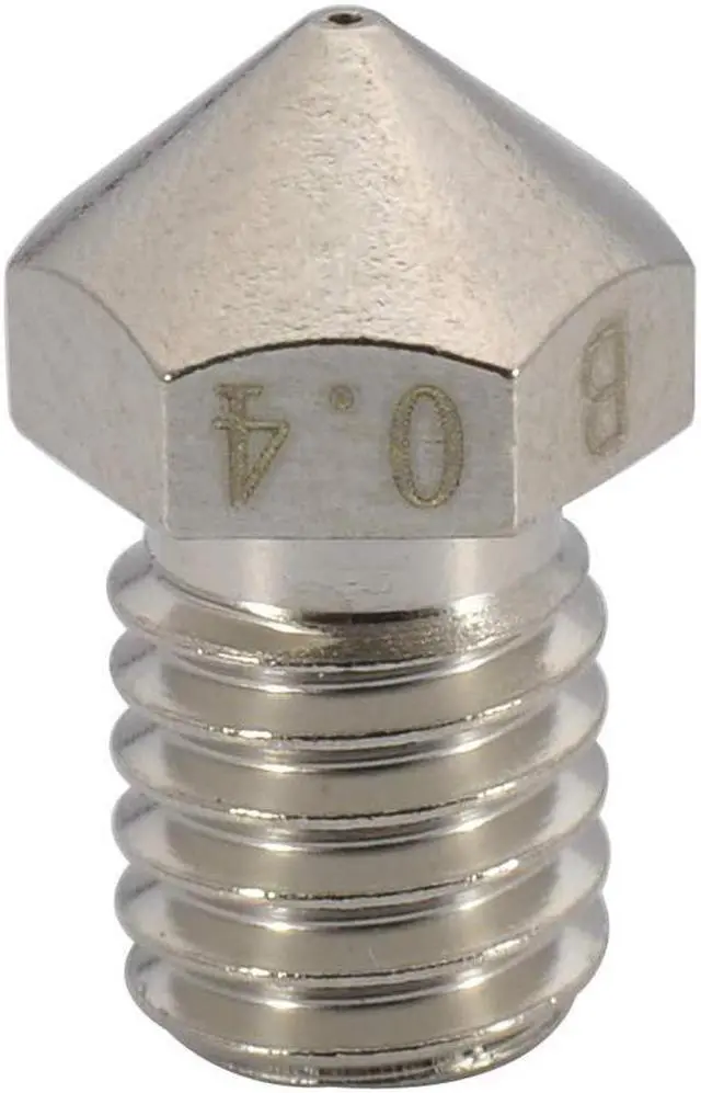 Alt view image 2 of 3 - 4pcs 3D Printer M6 Thread Plated Wear Resistant V6 Nozzle 0.4mm / 3.0mm Compatible with V5 V6 Hotend/Titan Aero extruder/Ultimaker 2+ Extended Olsson Block Hotend (4pcs 0.4mm), Welcome to consult