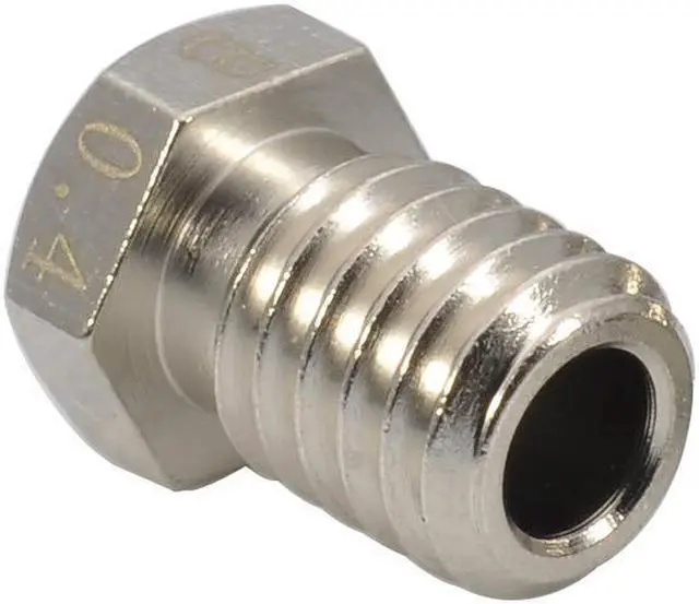 Alt view image 3 of 3 - 4pcs 3D Printer M6 Thread Plated Wear Resistant V6 Nozzle 0.4mm / 3.0mm Compatible with V5 V6 Hotend/Titan Aero extruder/Ultimaker 2+ Extended Olsson Block Hotend (4pcs 0.4mm), Welcome to consult