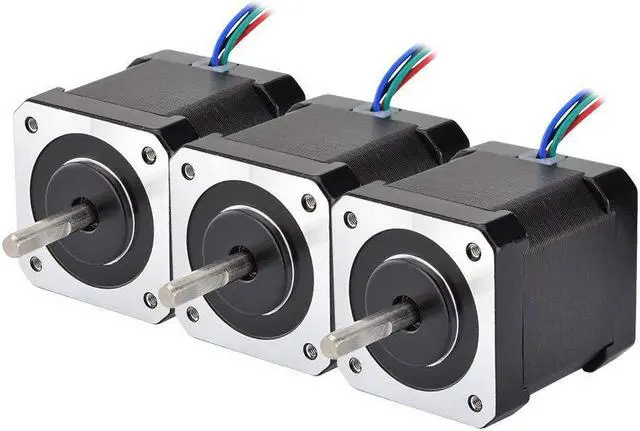 Main image of STEPPERONLINE 3PCS Nema 17 Stepper Motor 84oz.in 2A 48mm 4-Wire 1m Cable for DIY CNC 3D Printer CNC Robot
