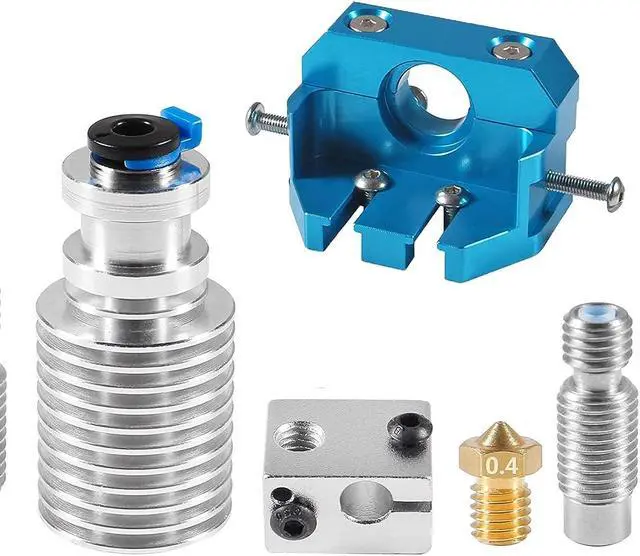 Main image of for E3D V6 Hotend Kit,3D Printer All Metal Mount Fixed Blocks,Remote Short Direct Heat Sink 1.75mm Compatible with E3D V6 hotend,and Nozzle/Heater Block for Feeding 3D Printer Extruder