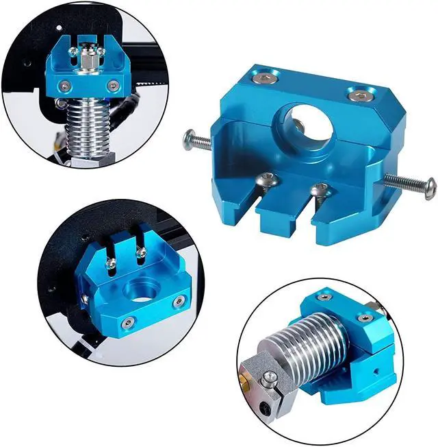 Alt view image 7 of 7 - for E3D V6 Hotend Kit,3D Printer All Metal Mount Fixed Blocks,Remote Short Direct Heat Sink 1.75mm Compatible with E3D V6 hotend,and Nozzle/Heater Block for Feeding 3D Printer Extruder