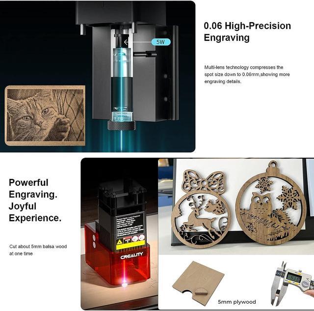 Alt view image 3 of 7 - ENOMAKER Creality Laser Engraver Module Kit 5W 455nm for Metal,Wood,Leather,Acrylic,Plastic etc, Compatible Ender 3 Pro V2/NEO/MAX/S1/S1 Pro, CR-10 3D Printer etc., Welcome to consult