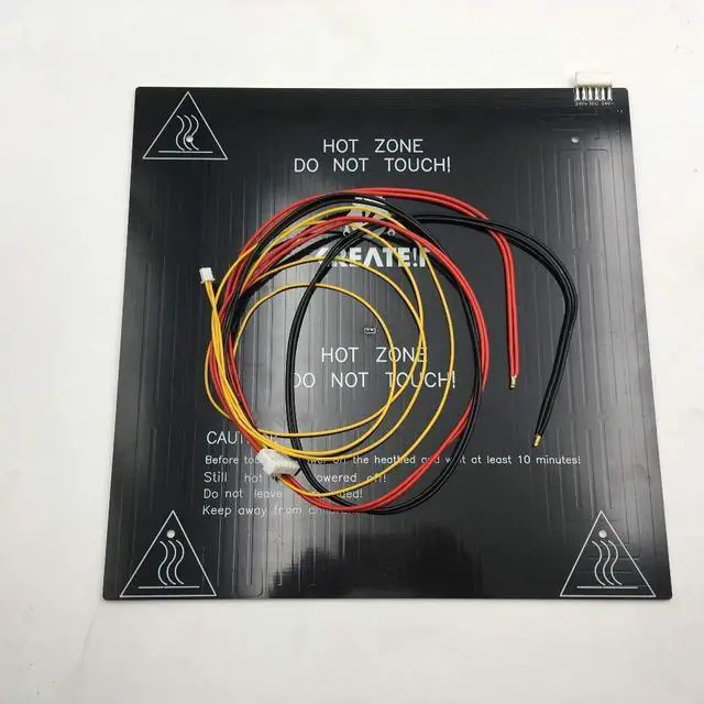 Alt view image 6 of 6 - 310x310mm CR10 Aluminum HeatBed 24V Hotbed 3mm Thickness Heated Bed w/Holes for Creality CR-10 3D Printer with Power Wire Kit