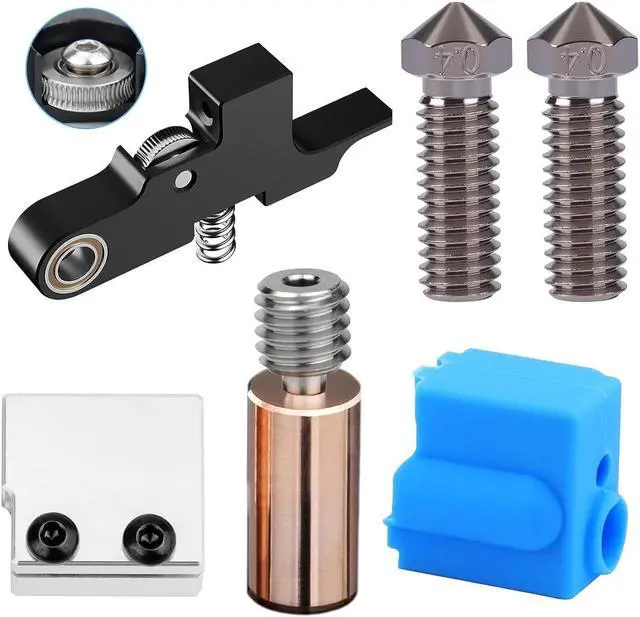 Main image of Upgrade Idler Arm All Metal Bimetal Heatbreak Nickel Plated Copper Heater Block Nozzles 0.4mm Compatible with Artillery Sidewinder X1 X2 Genius Titan Extruder Volcano Hotend Parts 3D Printer