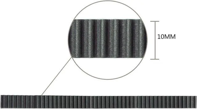 Main image of Zeelo 3D Printer Timing Belt, 2GT 10mm Width, 3M/ 5M/ 10M Toothed Belt GT2 3D Printer Timing Belt Pulley,10mm Width 2GT Rubber Synchronous Timing Belt for 3D Printer (10m)