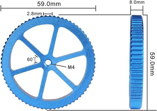 Alt view image 4 of 7 - IdeaFormer Upgraded 4pcs Blue Aluminum Hand Twist Leveling Nut,4pcs 20mmSprings,4pcs Screws, 4pcs Heatbed Silicone Leveling Column Mounts for Ender 3/3 Pro/3v2 3D Printer, Welcome to consult