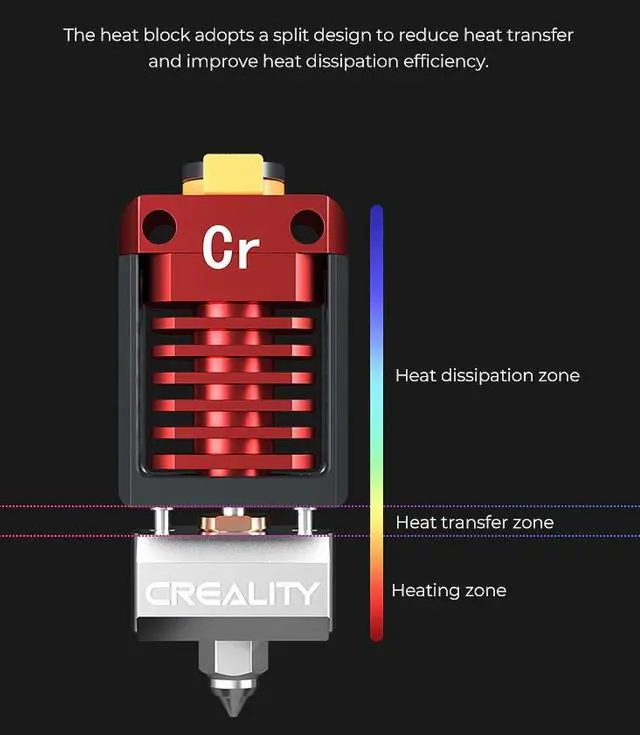 Alt view image 2 of 7 - Creality Upgraded All Metal Hotend Kit, High Temperature Hotend Up to 300 and Fast Heat Dissipation Fit for Ender 3/ Ender 3 V2/ Ender 3 Pro/Ender 3 Max 3D Printers