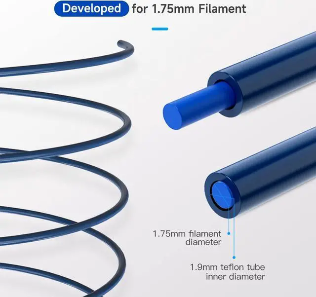 Alt view image 4 of 6 - Official Capricorn Bowden Tubing 2M PTFE Teflon Tube Support 1.75mm Filament Heat Resistant High Lubrication Low Friction for Ender-3/3 Pro / 3 Max / 3 V2 / Ender-5 Series/CR-10 Series