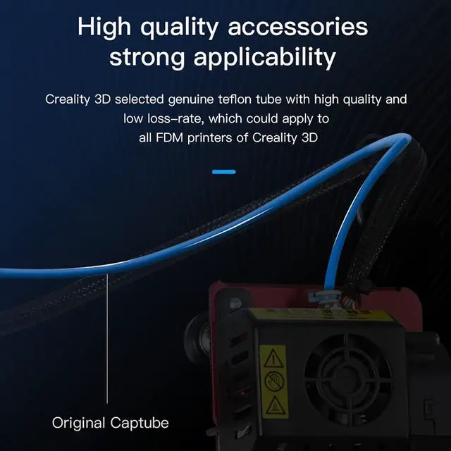 Alt view image 6 of 6 - Official Capricorn Bowden Tubing 2M PTFE Teflon Tube Support 1.75mm Filament Heat Resistant High Lubrication Low Friction for Ender-3/3 Pro / 3 Max / 3 V2 / Ender-5 Series/CR-10 Series