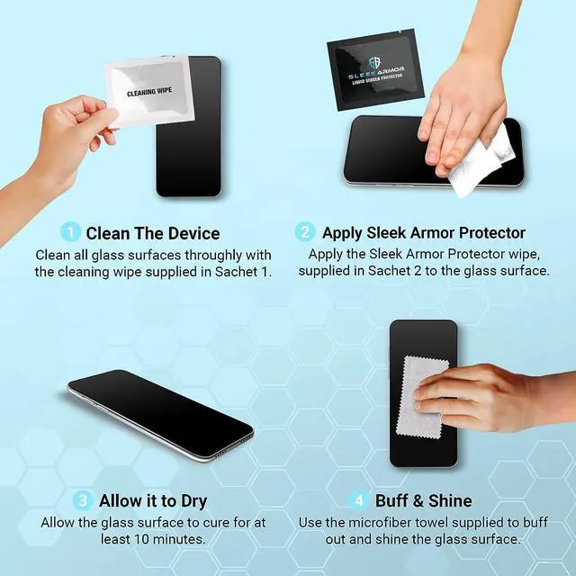 Alt view image 3 of 6 - Liquid Glass Screen Protector - Wipe On Scratch and Shatter Resistant Nano Protection for All Phones Tablets Smart Watches Universal