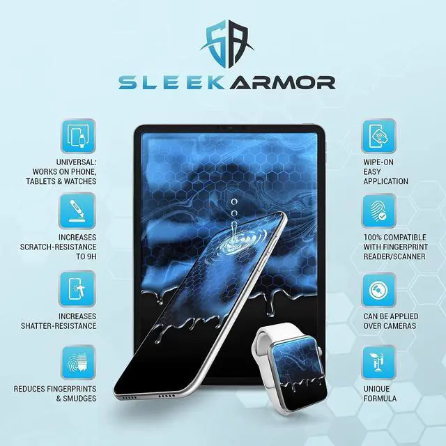 Alt view image 4 of 6 - Liquid Glass Screen Protector - Wipe On Scratch and Shatter Resistant Nano Protection for All Phones Tablets Smart Watches Universal