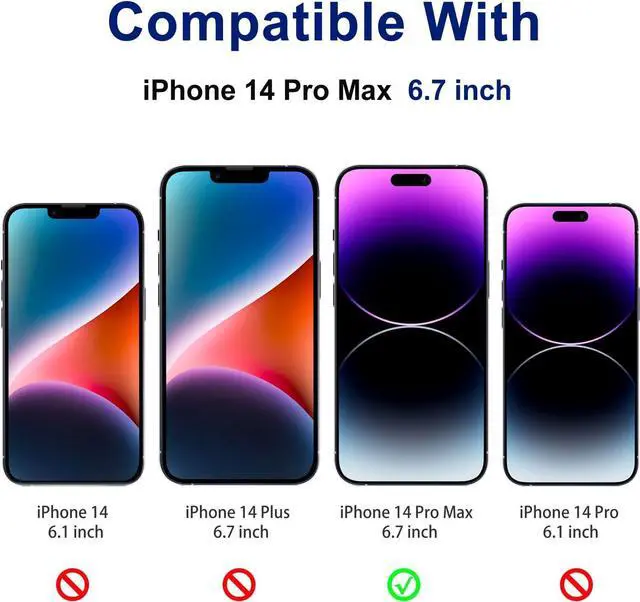 Alt view image 2 of 6 - Ksleri 2 Pack Matte Glass Screen Protector for iPhone 14 Pro Max 6.7-inch 2022 with Easy Installation Frame, Anti-Glare Anti-Fingerprint, No Dazzling, 9H Tempered Glass Film, Dynamic Island Compatible