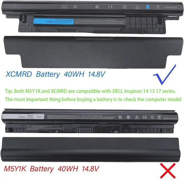 Alt view image 4 of 7 - 40Wh XCMRD Laptop Battery for Dell Inspiron 15 3000 Series 3521 3531 3537 3541 3542 15R 5537 5521 17R 17 3721 3737 5737 5721 14R 14 3421 3437 5421 5437 7447 Latitude 3440 3540 Vostro 2421 2521 P28F