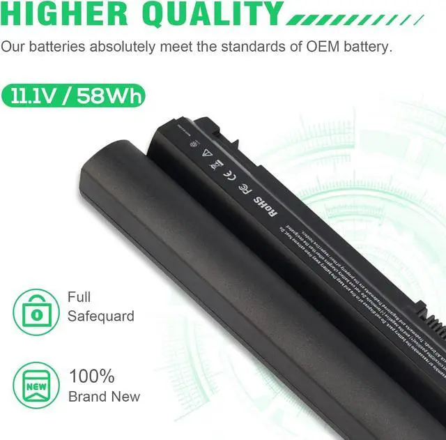 Alt view image 6 of 7 - TREE.NB New Laptop Battery for Dell Latitude E6320 E6330 E6220 E6230 Series, Compatible FRR0G UJ499 TPHRG KJ321 Y61CV - 1 Year Warranty