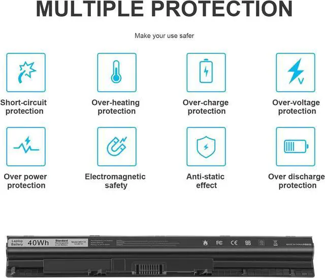 Alt view image 7 of 7 - M5Y1K Laptop Battery for Dell Inspiron 14 15 17 5000 3000 Series 5559 5558 3551 3451 3558 i3558 3567 5755 5756 5458 5759 5758 5759 GXVJ3 453-BBBQ WKRJ2 VN3N0 HD4J0 991XP P63F P47F P64 [40Wh 14.8v]]
