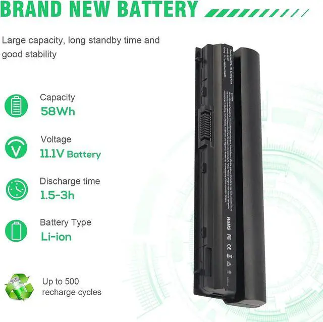 Alt view image 3 of 7 - TREE.NB New Laptop Battery for Dell Latitude E6320 E6330 E6220 E6230 Series, Compatible FRR0G UJ499 TPHRG KJ321 Y61CV - 1 Year Warranty
