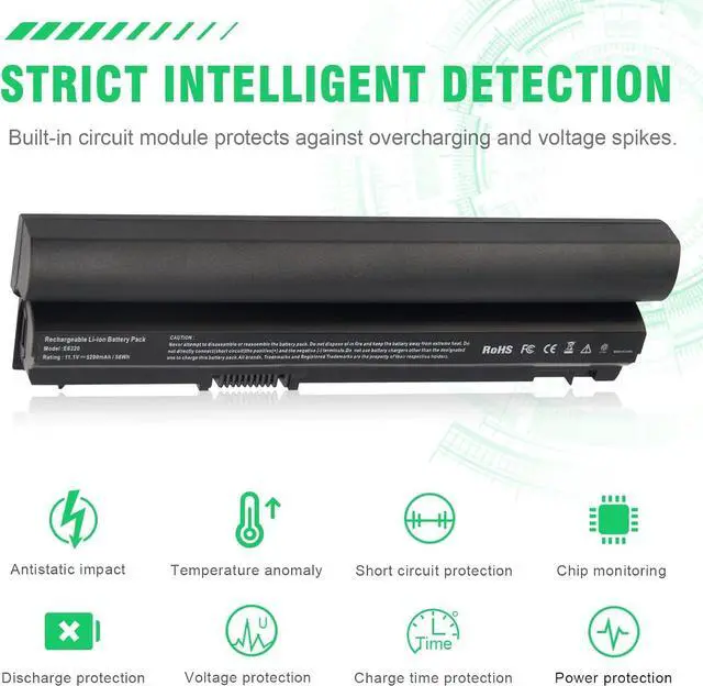 Alt view image 5 of 7 - TREE.NB New Laptop Battery for Dell Latitude E6320 E6330 E6220 E6230 Series, Compatible FRR0G UJ499 TPHRG KJ321 Y61CV - 1 Year Warranty