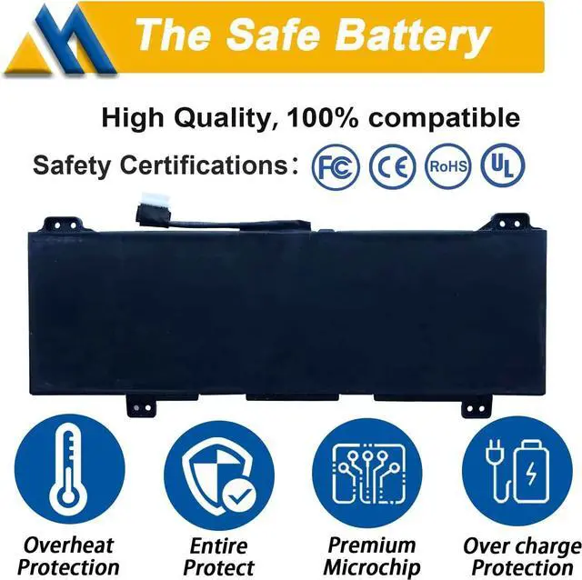 Alt view image 3 of 7 - GH02XL HP Laptop Battery Replacement for HP Chromebook 11A G8 11 G8 14 G6 Chromebook X360 11 G3 NA0010nr NA0010DS NA0010CASeries GHO2XL L75783-005 HSTNN-DB9M L75253-271 L75253-2C1 7.7V 47.3Wh 6000mAh